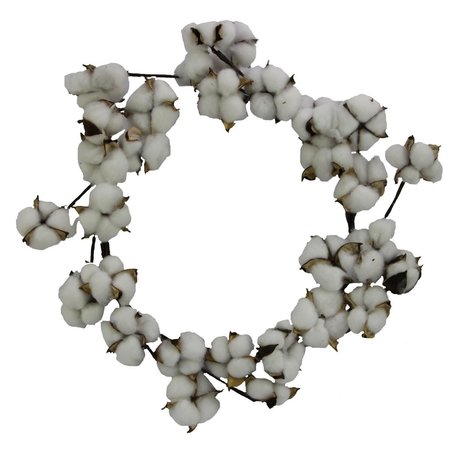 ADLMIRED BY NATURE Admired By Nature ABN5W002-NTRL Faux Cotton Balls Front Door & Wall Wreath ABN5W002-NTRL